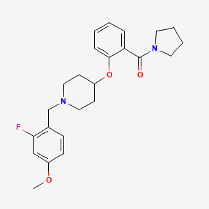 1-(2-fluoro-4-methoxybenzyl)-4-[2-(1-pyrrolidinylcarbonyl)phenoxy]piperidine