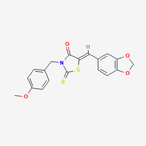 5-(1,3-benzodioxol-5-ylmethylene)-3-(4-methoxybenzyl)-2-thioxo-1,3-thiazolidin-4-one