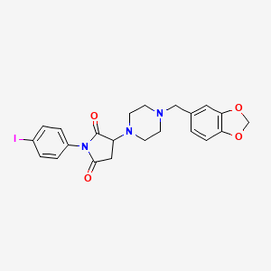 3-[4-(1,3-benzodioxol-5-ylmethyl)-1-piperazinyl]-1-(4-iodophenyl)-2,5-pyrrolidinedione