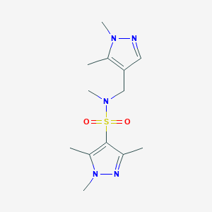 N-[(1,5-dimethyl-1H-pyrazol-4-yl)methyl]-N,1,3,5-tetramethyl-1H-pyrazole-4-sulfonamide