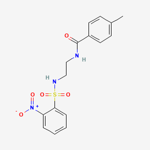 4-methyl-N-(2-{[(2-nitrophenyl)sulfonyl]amino}ethyl)benzamide