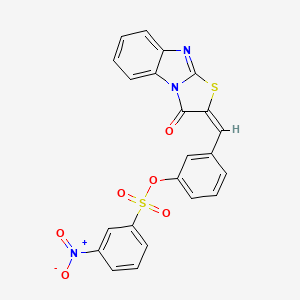 3-[(3-oxo[1,3]thiazolo[3,2-a]benzimidazol-2(3H)-ylidene)methyl]phenyl 3-nitrobenzenesulfonate