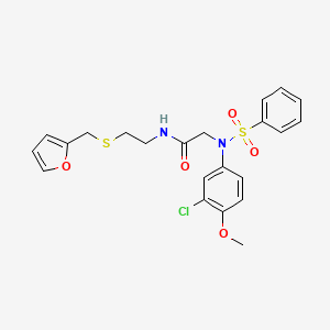 N~2~-(3-chloro-4-methoxyphenyl)-N~1~-{2-[(2-furylmethyl)thio]ethyl}-N~2~-(phenylsulfonyl)glycinamide