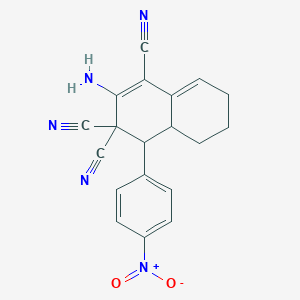 2-amino-4-(4-nitrophenyl)-4a,5,6,7-tetrahydro-1,3,3(4H)-naphthalenetricarbonitrile