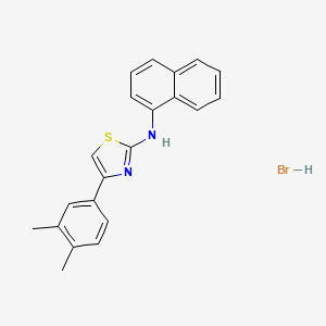 molecular formula C21H19BrN2S B4946005 4-(3,4-dimethylphenyl)-N-1-naphthyl-1,3-thiazol-2-amine hydrobromide 