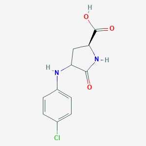 molecular formula C11H11ClN2O3 B494601 4-(4-Chloroanilino)-5-oxoproline 