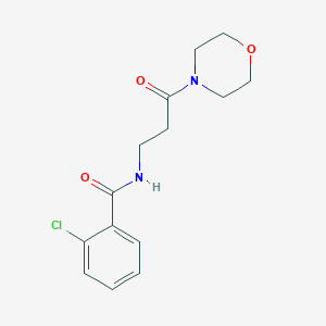 2-chloro-N-[3-(morpholin-4-yl)-3-oxopropyl]benzamide