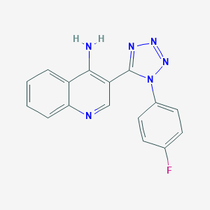 molecular formula C16H11FN6 B494602 3-[1-(4-fluorophenyl)-1H-tetraazol-5-yl]-4-quinolinylamine 
