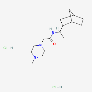 molecular formula C16H31Cl2N3O B4946022 N-(1-bicyclo[2.2.1]hept-2-ylethyl)-2-(4-methyl-1-piperazinyl)acetamide dihydrochloride 