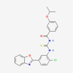 N-({[5-(1,3-benzoxazol-2-yl)-2-chlorophenyl]amino}carbonothioyl)-3-isopropoxybenzamide