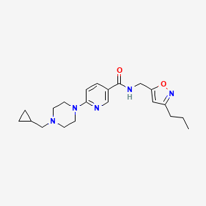 6-[4-(cyclopropylmethyl)-1-piperazinyl]-N-[(3-propyl-5-isoxazolyl)methyl]nicotinamide