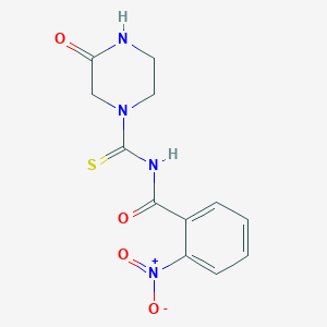 2-NITRO-N~1~-[(3-OXOPIPERAZINO)CARBOTHIOYL]BENZAMIDE