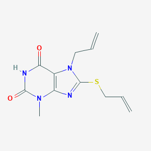 7-allyl-8-(allylsulfanyl)-3-methyl-3,7-dihydro-1H-purine-2,6-dione