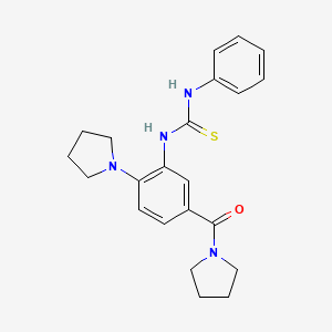 1-Phenyl-3-[5-(pyrrolidine-1-carbonyl)-2-pyrrolidin-1-ylphenyl]thiourea