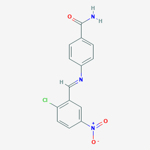 4-(2-Chloro-5-nitrobenzylideneamino)benzamide