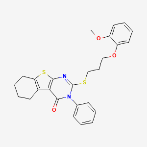 2-{[3-(2-methoxyphenoxy)propyl]thio}-3-phenyl-5,6,7,8-tetrahydro[1]benzothieno[2,3-d]pyrimidin-4(3H)-one