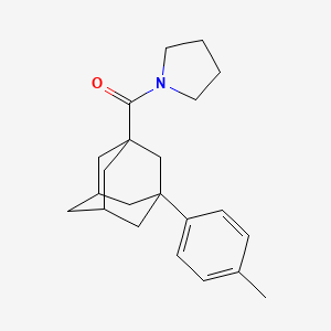 molecular formula C22H29NO B4946088 1-{[3-(4-methylphenyl)-1-adamantyl]carbonyl}pyrrolidine 