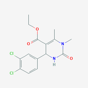 Ethyl 4-(3,4-dichlorophenyl)-1,6-dimethyl-2-oxo-1,2,3,4-tetrahydropyrimidine-5-carboxylate