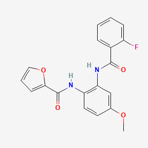 N-{2-[(2-fluorobenzoyl)amino]-4-methoxyphenyl}-2-furamide