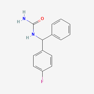 molecular formula C14H13FN2O B4946110 N-[(4-fluorophenyl)(phenyl)methyl]urea 