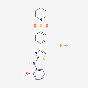 N-(2-methoxyphenyl)-4-[4-(1-piperidinylsulfonyl)phenyl]-1,3-thiazol-2-amine hydrobromide