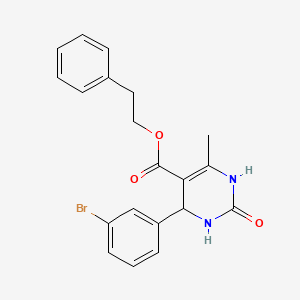 2-phenylethyl 4-(3-bromophenyl)-6-methyl-2-oxo-1,2,3,4-tetrahydro-5-pyrimidinecarboxylate