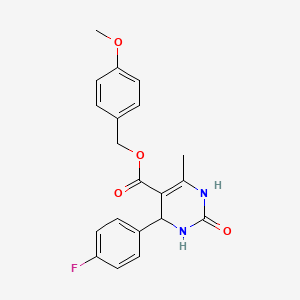 molecular formula C20H19FN2O4 B4946155 4-methoxybenzyl 4-(4-fluorophenyl)-6-methyl-2-oxo-1,2,3,4-tetrahydro-5-pyrimidinecarboxylate 