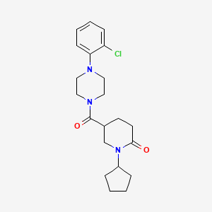 5-{[4-(2-chlorophenyl)-1-piperazinyl]carbonyl}-1-cyclopentyl-2-piperidinone