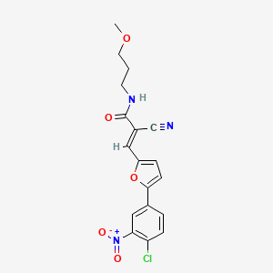 3-[5-(4-chloro-3-nitrophenyl)-2-furyl]-2-cyano-N-(3-methoxypropyl)acrylamide