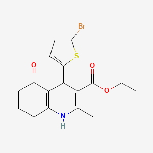 ethyl 4-(5-bromo-2-thienyl)-2-methyl-5-oxo-1,4,5,6,7,8-hexahydro-3-quinolinecarboxylate