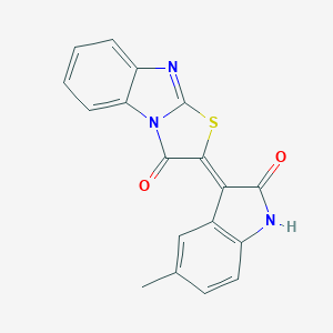 molecular formula C18H11N3O2S B494617 2-(5-methyl-2-oxo-1,2-dihydro-3H-indol-3-ylidene)[1,3]thiazolo[3,2-a]benzimidazol-3(2H)-one 