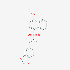 N-(1,3-benzodioxol-5-ylmethyl)-4-ethoxynaphthalene-1-sulfonamide