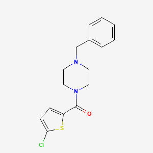 molecular formula C16H17ClN2OS B4946188 1-benzyl-4-[(5-chloro-2-thienyl)carbonyl]piperazine 