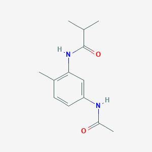 molecular formula C13H18N2O2 B494620 N-[5-(acetylamino)-2-methylphenyl]-2-methylpropanamide 