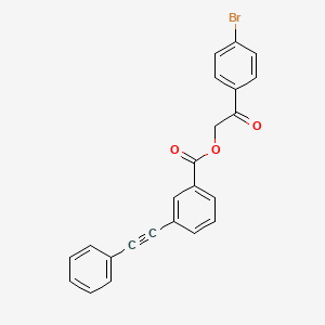 molecular formula C23H15BrO3 B4946201 2-(4-bromophenyl)-2-oxoethyl 3-(phenylethynyl)benzoate 