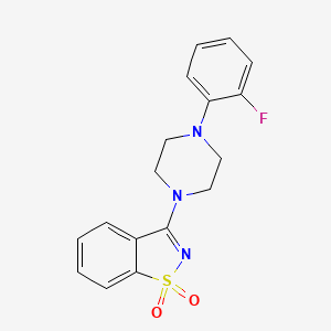 3-[4-(2-Fluorophenyl)piperazin-1-yl]-1,2-benzothiazole 1,1-dioxide