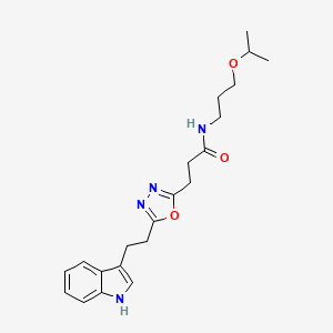 3-{5-[2-(1H-indol-3-yl)ethyl]-1,3,4-oxadiazol-2-yl}-N-(3-isopropoxypropyl)propanamide