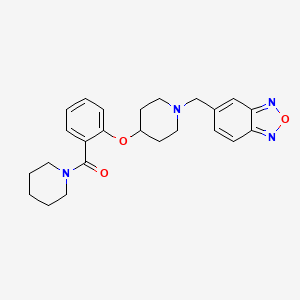 molecular formula C24H28N4O3 B4946235 5-({4-[2-(1-piperidinylcarbonyl)phenoxy]-1-piperidinyl}methyl)-2,1,3-benzoxadiazole 