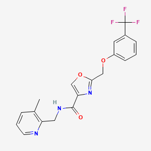 N-[(3-methyl-2-pyridinyl)methyl]-2-{[3-(trifluoromethyl)phenoxy]methyl}-1,3-oxazole-4-carboxamide