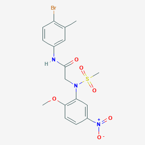 N~1~-(4-bromo-3-methylphenyl)-N~2~-(2-methoxy-5-nitrophenyl)-N~2~-(methylsulfonyl)glycinamide