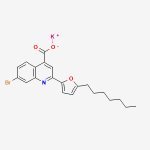 Potassium;7-bromo-2-(5-heptylfuran-2-yl)quinoline-4-carboxylate