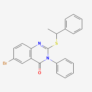 6-bromo-3-phenyl-2-[(1-phenylethyl)thio]-4(3H)-quinazolinone