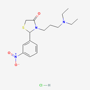 molecular formula C16H24ClN3O3S B4946267 3-[3-(diethylamino)propyl]-2-(3-nitrophenyl)-1,3-thiazolidin-4-one hydrochloride 