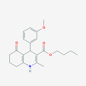 B4946268 butyl 4-(3-methoxyphenyl)-2-methyl-5-oxo-1,4,5,6,7,8-hexahydro-3-quinolinecarboxylate CAS No. 5477-30-5