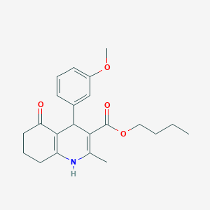 molecular formula C22H27NO4 B4946268 butyl 4-(3-methoxyphenyl)-2-methyl-5-oxo-1,4,5,6,7,8-hexahydro-3-quinolinecarboxylate CAS No. 5477-30-5