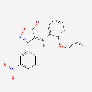 molecular formula C19H14N2O5 B4946272 (4Z)-3-(3-Nitrophenyl)-4-{[2-(prop-2-EN-1-yloxy)phenyl]methylidene}-4,5-dihydro-1,2-oxazol-5-one 