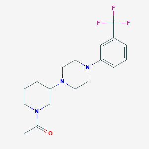 molecular formula C18H24F3N3O B4946282 1-(1-acetyl-3-piperidinyl)-4-[3-(trifluoromethyl)phenyl]piperazine 