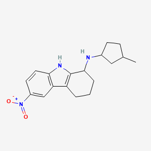 molecular formula C18H23N3O2 B4946291 N-(3-甲基环戊基)-6-硝基-2,3,4,9-四氢-1H-咔唑-1-胺 