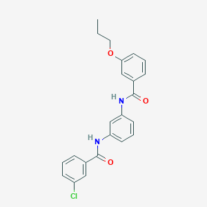 3-chloro-N-{3-[(3-propoxybenzoyl)amino]phenyl}benzamide