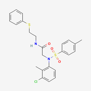 N~2~-(3-chloro-2-methylphenyl)-N~2~-[(4-methylphenyl)sulfonyl]-N~1~-[2-(phenylthio)ethyl]glycinamide